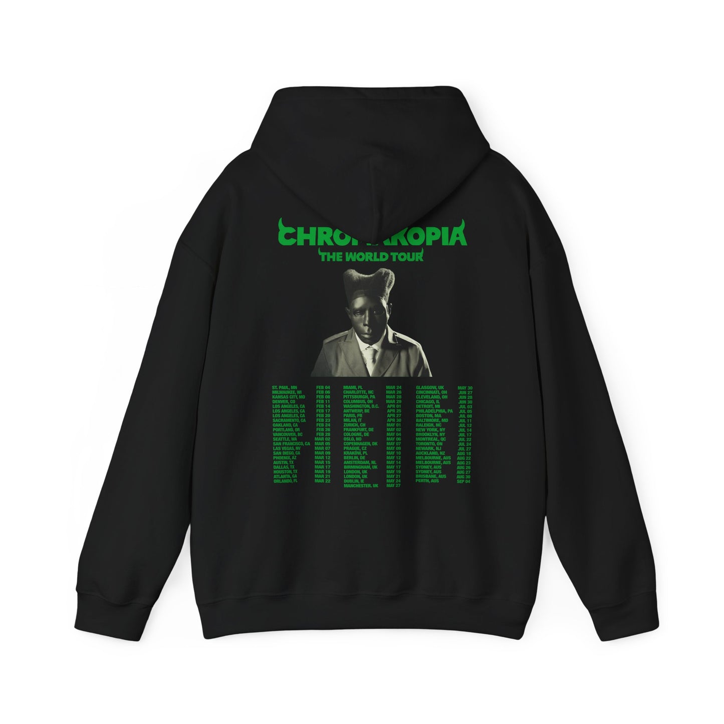 TYLER THE CREATOR MERCH - CHROMAKOPIA BLACK TOUR HOODIE