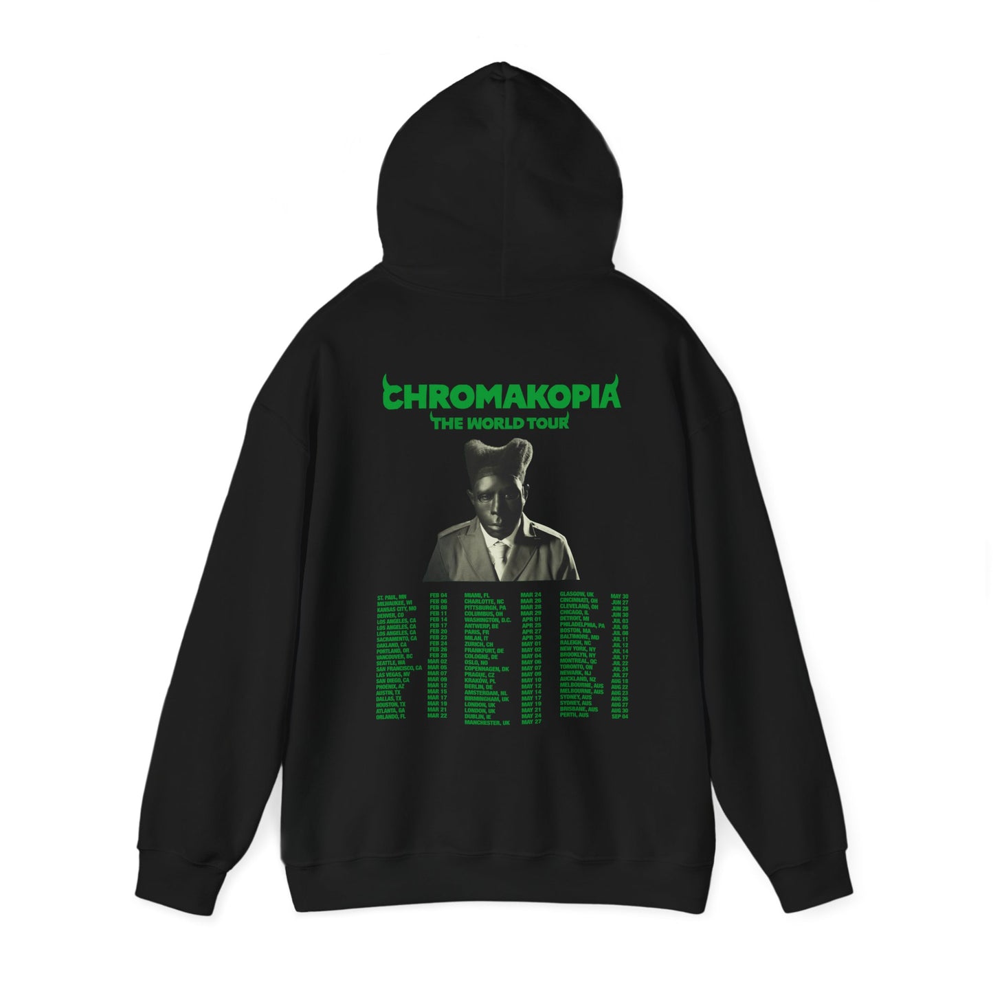 TYLER THE CREATOR MERCH - CHROMAKOPIA BLACK TOUR HOODIE