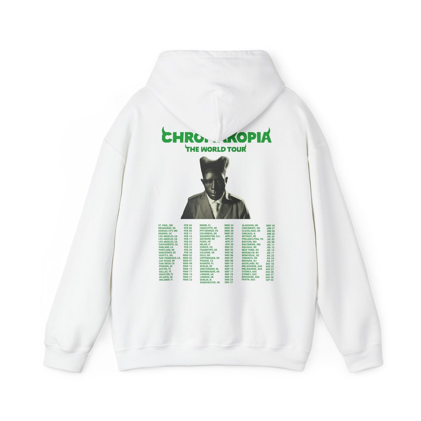 TYLER THE CREATOR MERCH - CHROMAKOPIA WHITE TOUR HOODIE