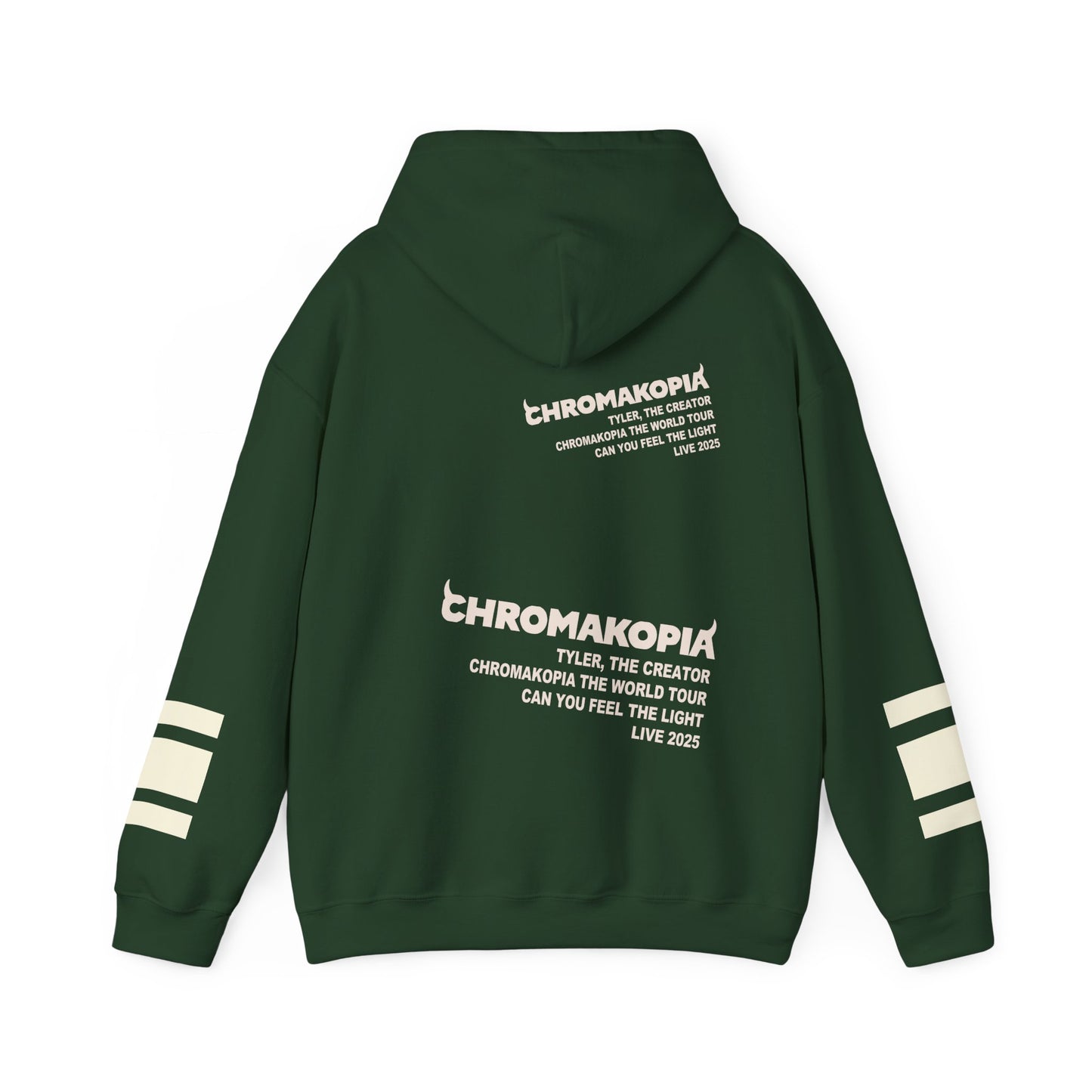 TYLER THE CREATOR MERCH - CHROMAKOPIA SIGNATURE VARSITY GREEN TOUR HOODIE