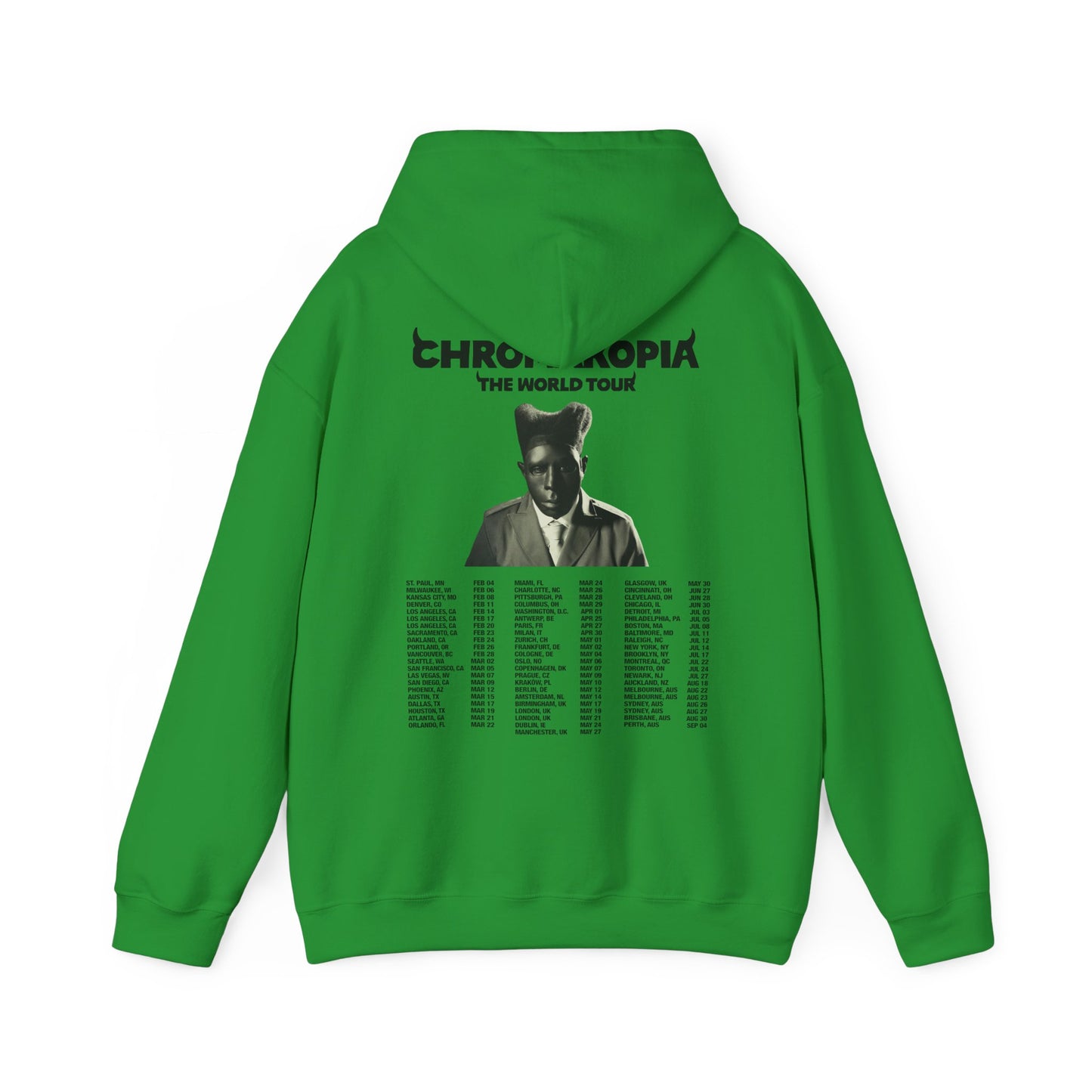 TYLER THE CREATOR MERCH - CHROMAKOPIA GREEN TOUR HOODIE