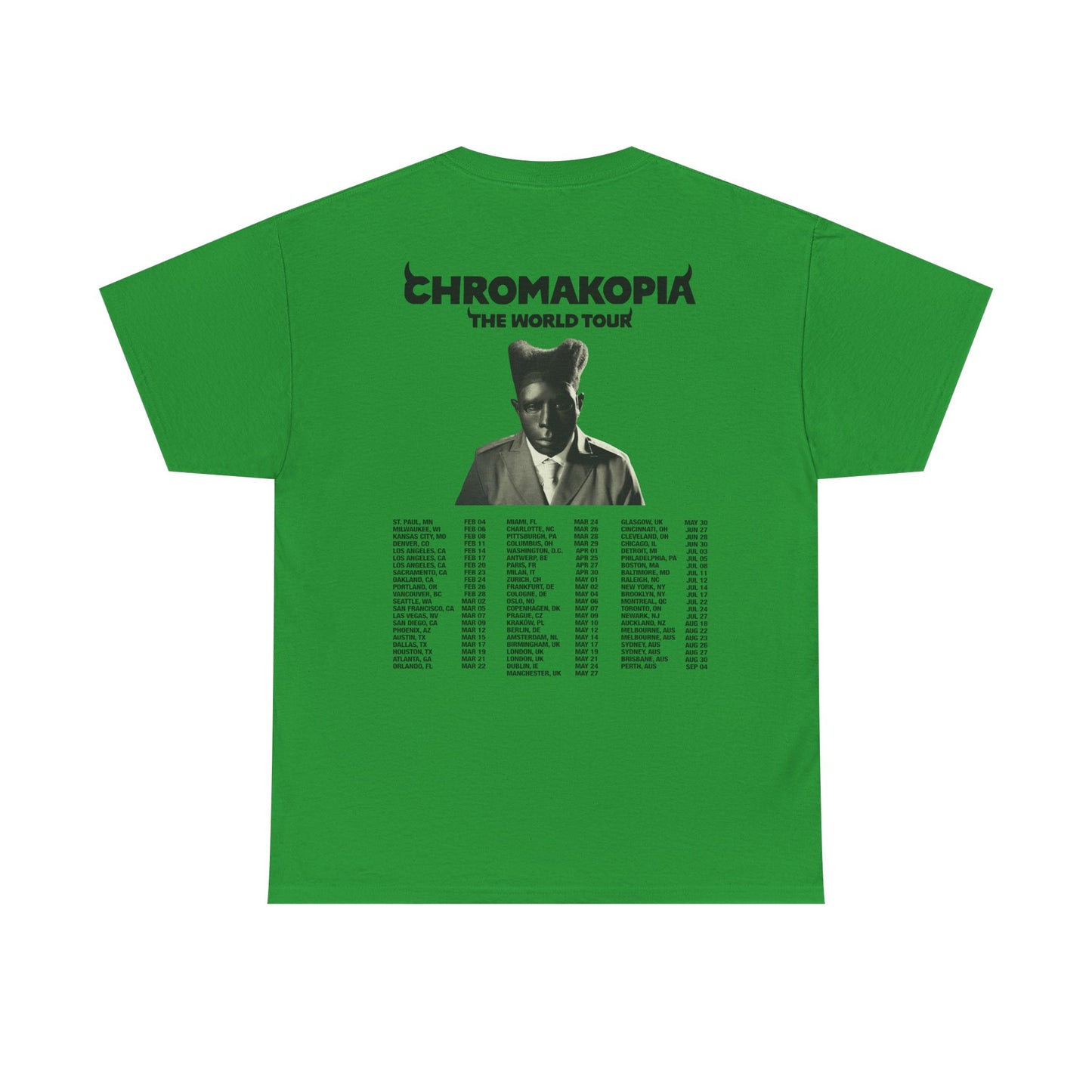 TYLER THE CREATOR MERCH - CHROMAKOPIA GREEN TOUR TEE