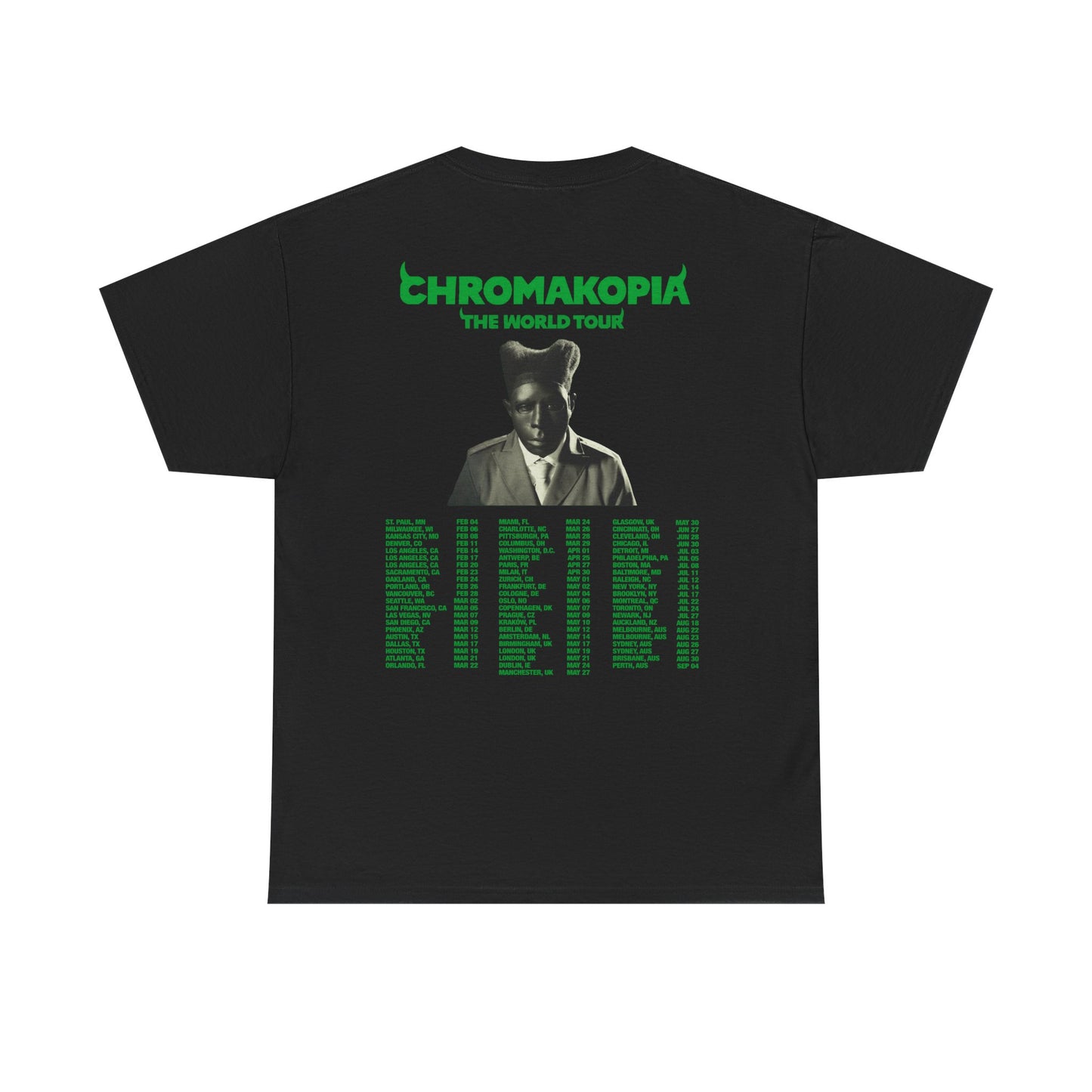 TYLER THE CREATOR MERCH - CHROMAKOPIA BLACK TOUR TEE