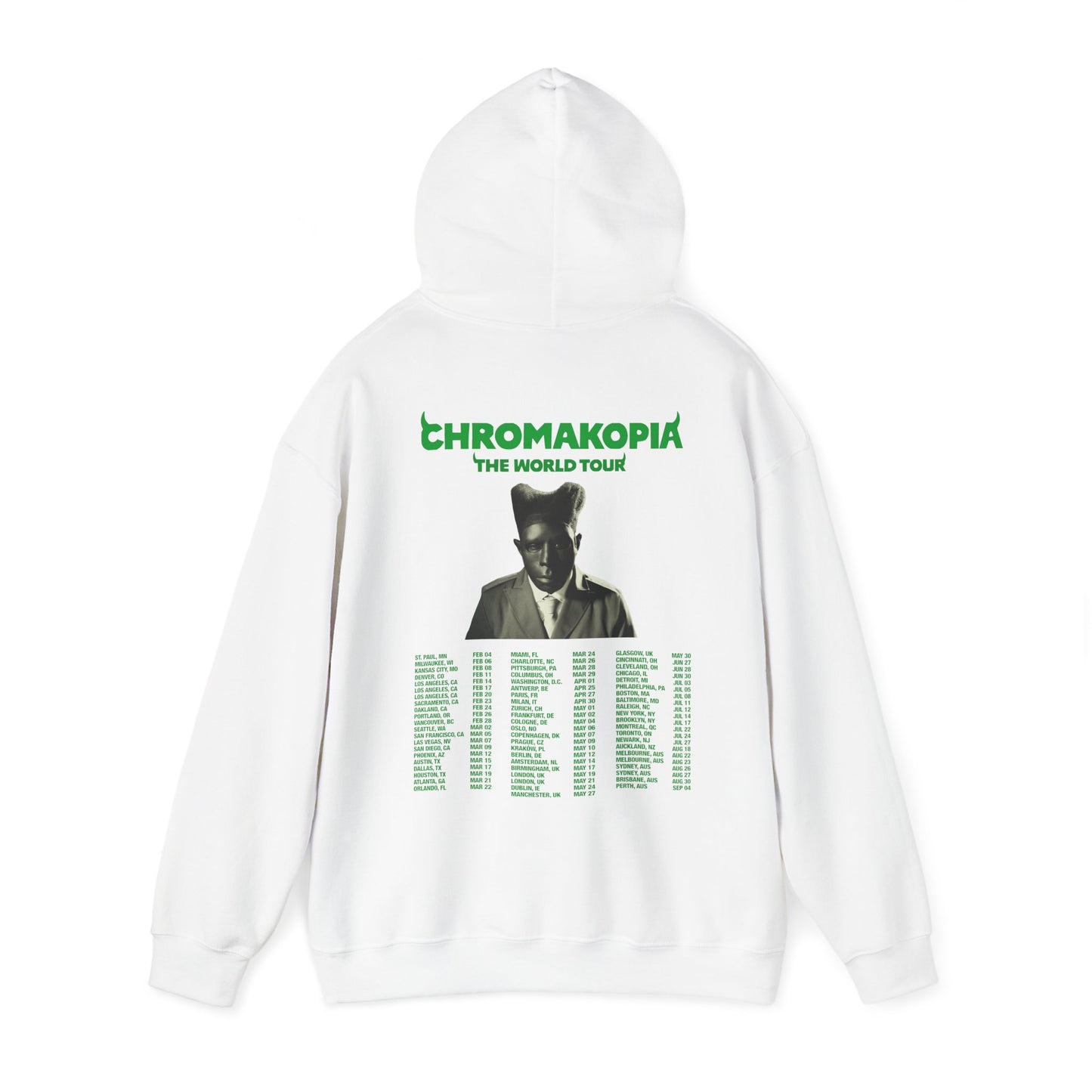 TYLER THE CREATOR MERCH - CHROMAKOPIA WHITE TOUR HOODIE