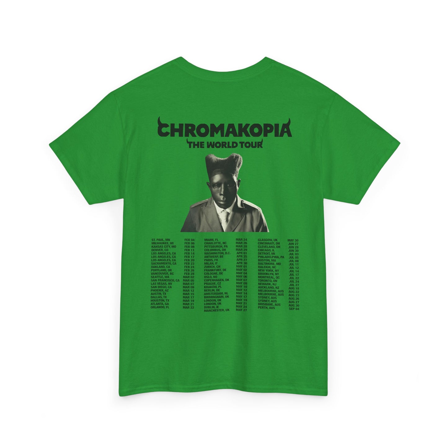 TYLER THE CREATOR MERCH - CHROMAKOPIA GREEN TOUR TEE