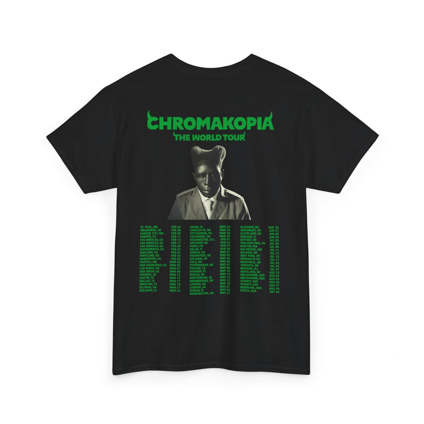 TYLER THE CREATOR MERCH - CHROMAKOPIA BLACK TOUR TEE