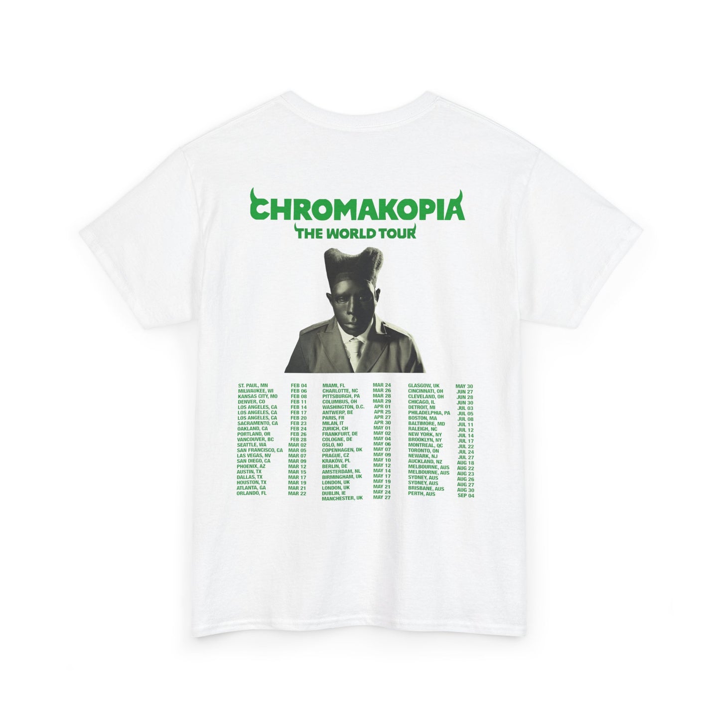 TYLER THE CREATOR MERCH - CHROMAKOPIA WHITE TOUR TEE