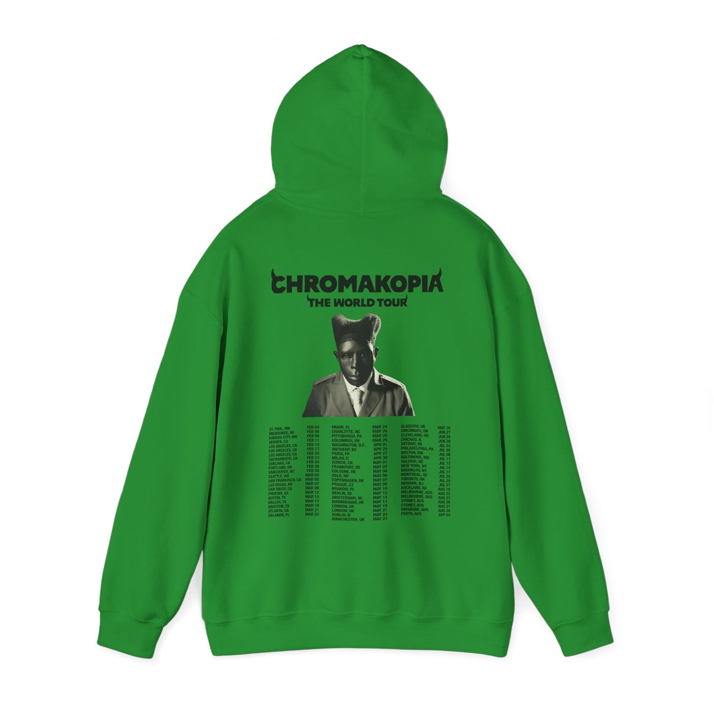 TYLER THE CREATOR MERCH - CHROMAKOPIA GREEN TOUR HOODIE